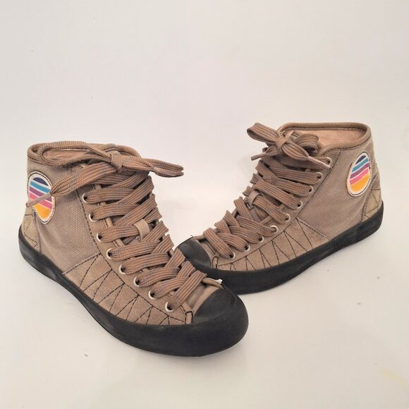 FRONTEER Super Gratton High-Top Brown Suede Sneaker Size 3.5 Youth/ Size 5 Women - Picture 2 of 12